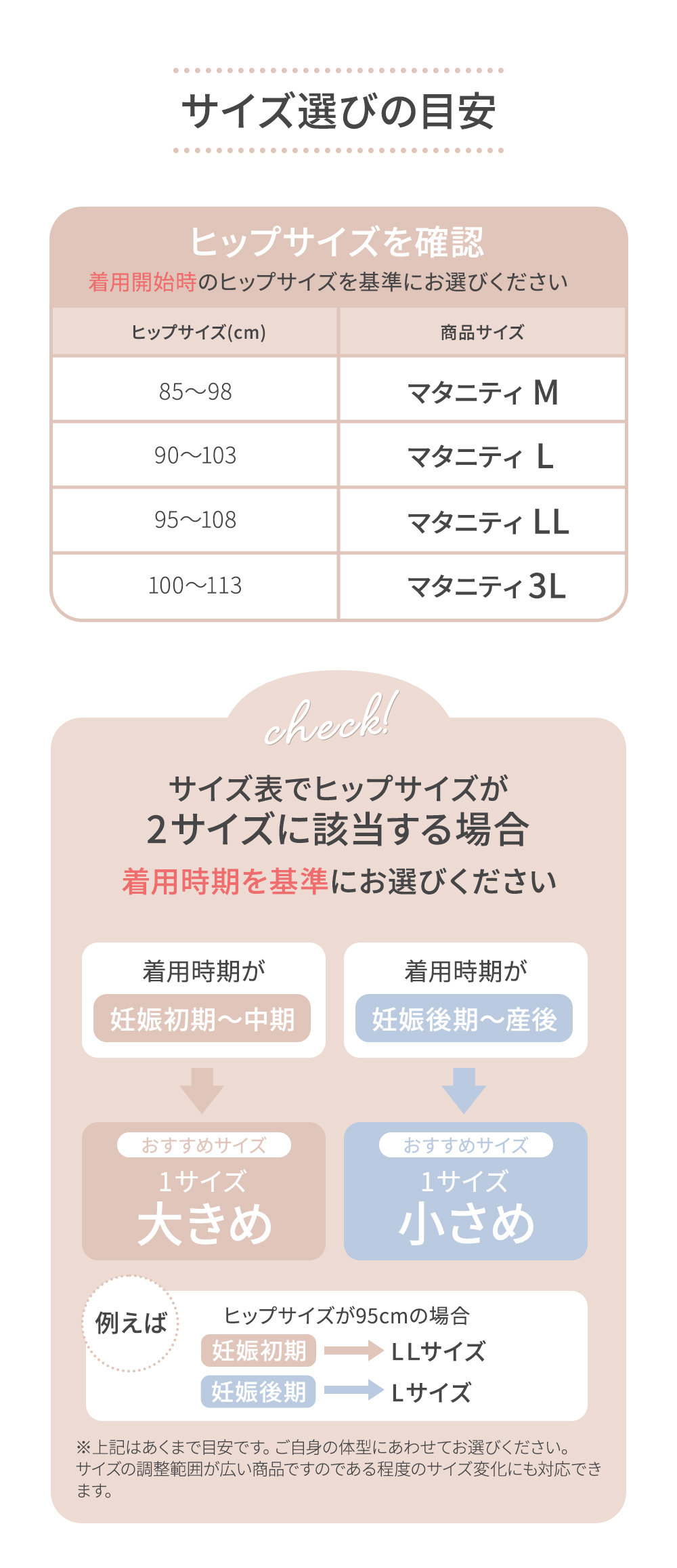 サイズ選びの目安