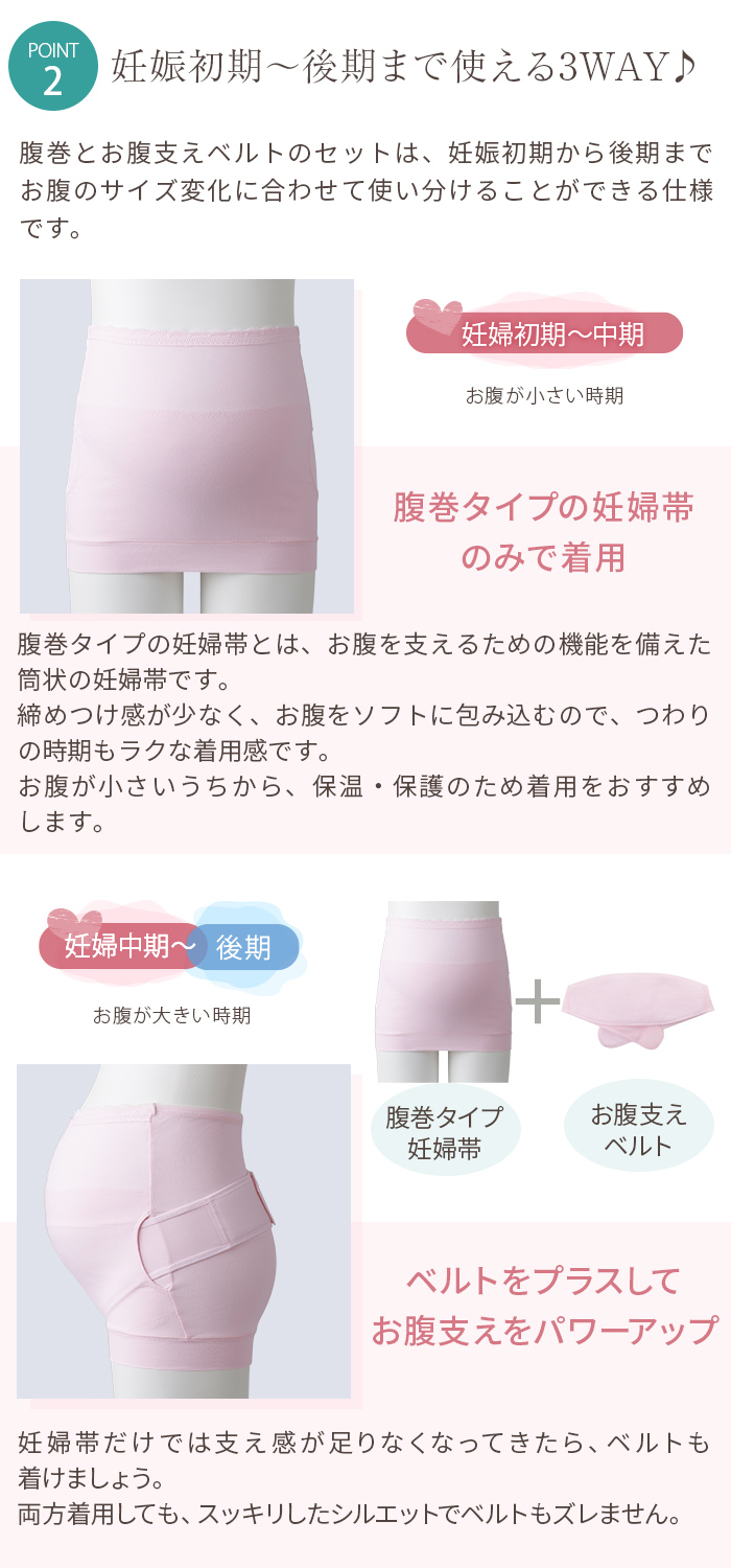 犬印 Ninaru ニナル コラボ お腹支えベルト付 腹巻妊婦帯セット Hb8181 マタニティウェア 授乳服 マタニティインナー 産後用品 犬印本舗 公式 オンラインショップ