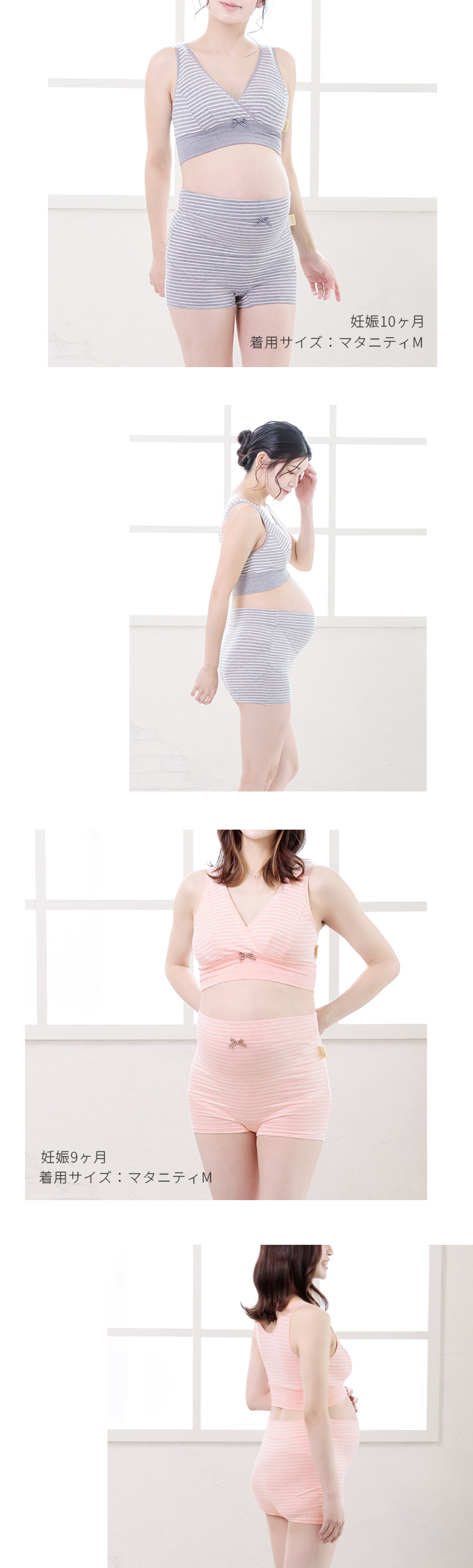 犬印本舗 妊婦帯 パンツ一体型 らくばきパンツ妊婦帯（ボーダー） M-L