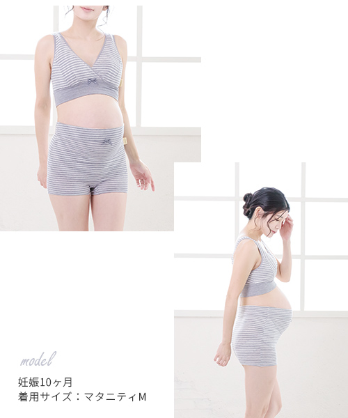 犬印本舗 妊婦帯 パンツ一体型 らくばきパンツ妊婦帯（ボーダー） M-L