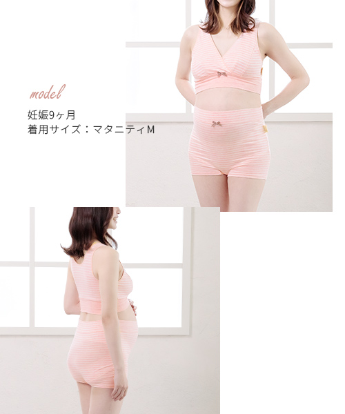犬印本舗 妊婦帯 パンツ一体型 らくばきパンツ妊婦帯（ボーダー） M-L